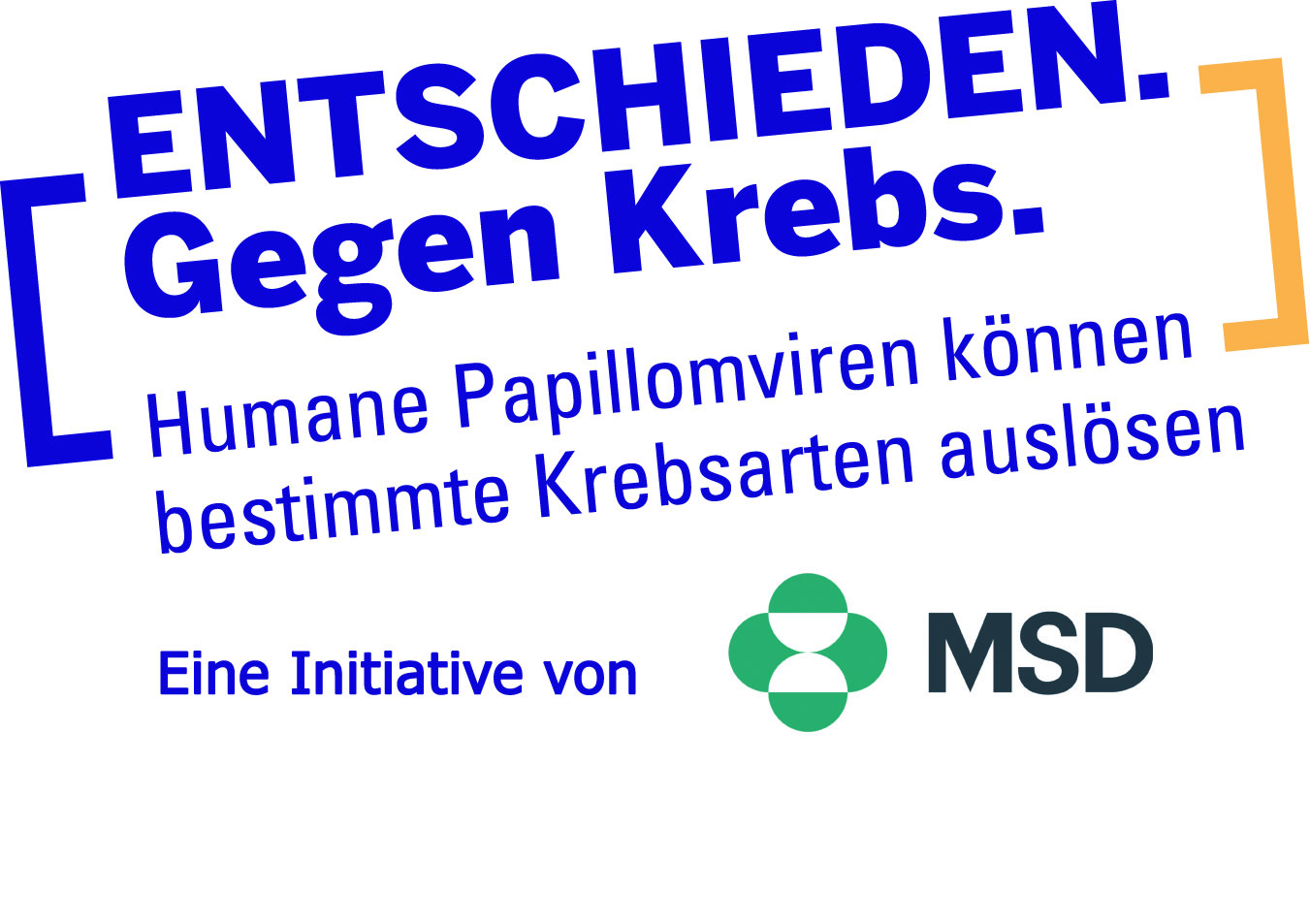 Entschieden gegen Krebs Logo, Initiative von MSD